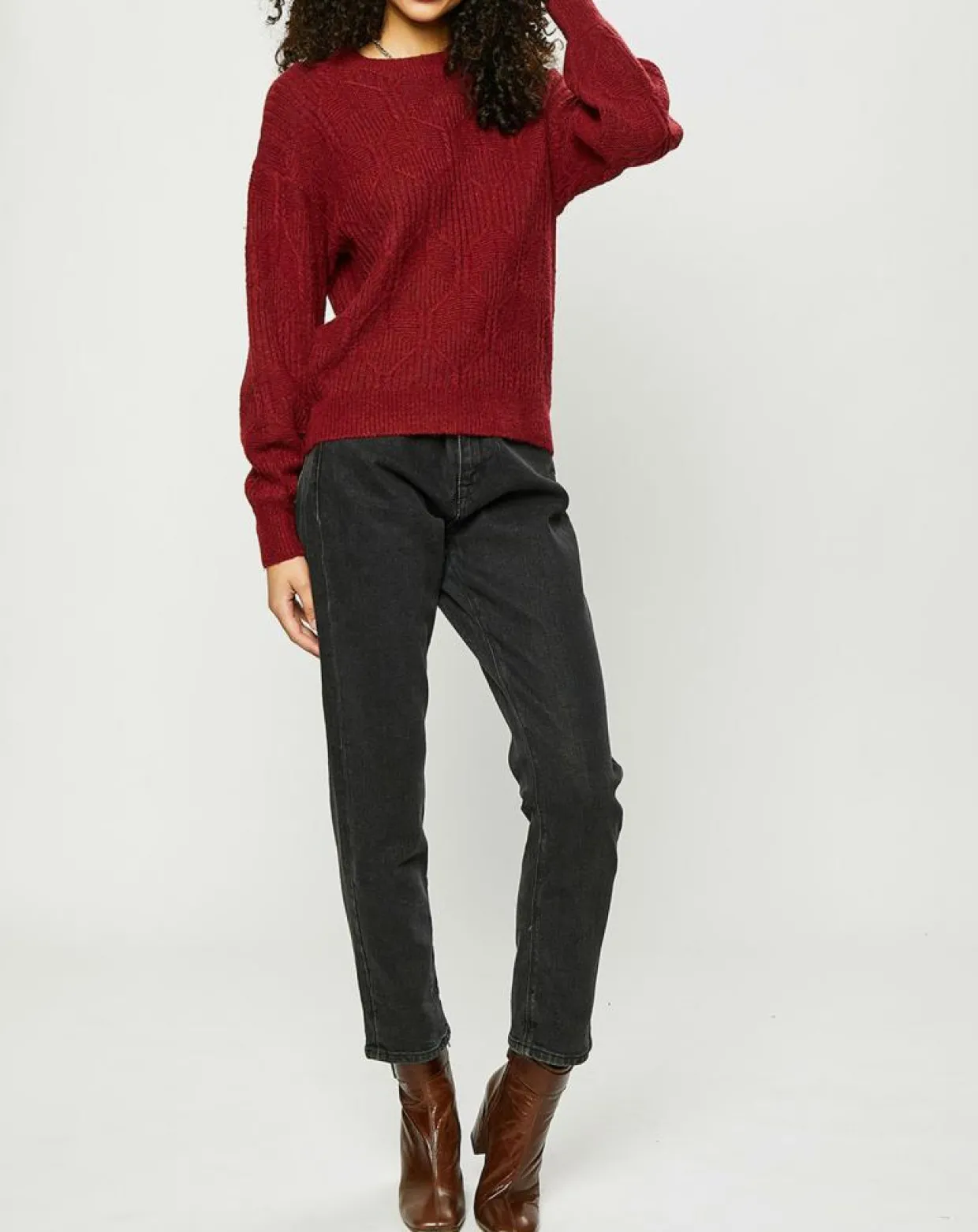 Jean court authentique en coton biologique Slim gris moyen-Esprit Clearance