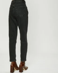 Jean court authentique en coton biologique Slim gris moyen-Esprit Clearance