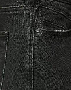 Jean court authentique en coton biologique Slim gris moyen-Esprit Clearance