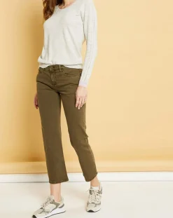 Femme Acquaverde Jeans^Jean cropped Natural Nils army