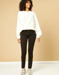 Femme Acquaverde Pantalons^Jean Denim Color Scarlett noir