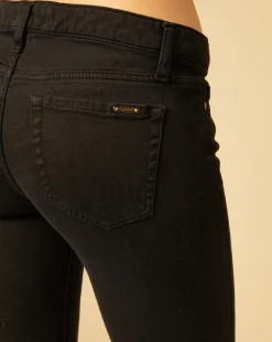Femme Acquaverde Pantalons^Jean Denim Color Scarlett noir