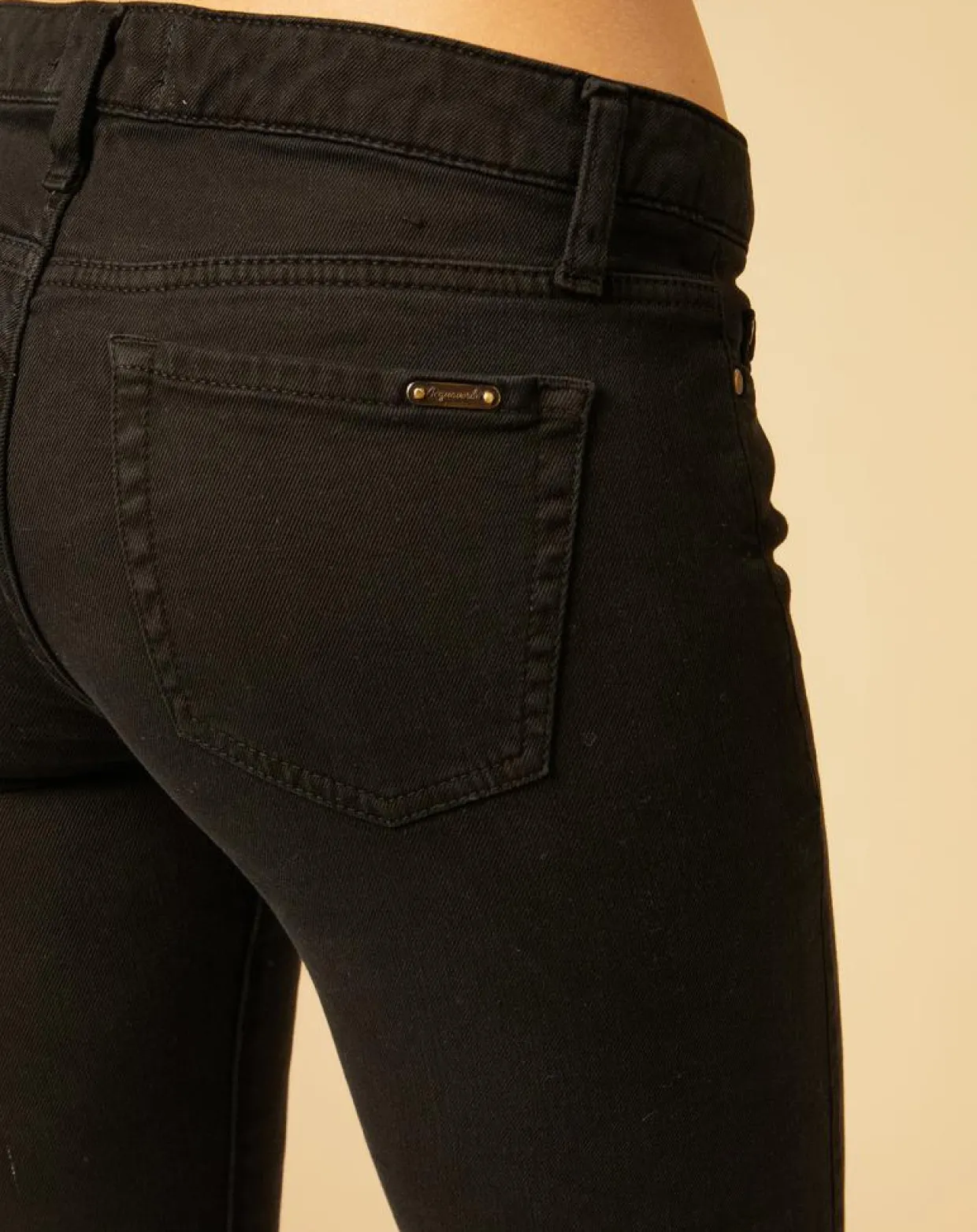 Femme Acquaverde Pantalons^Jean Denim Color Scarlett noir