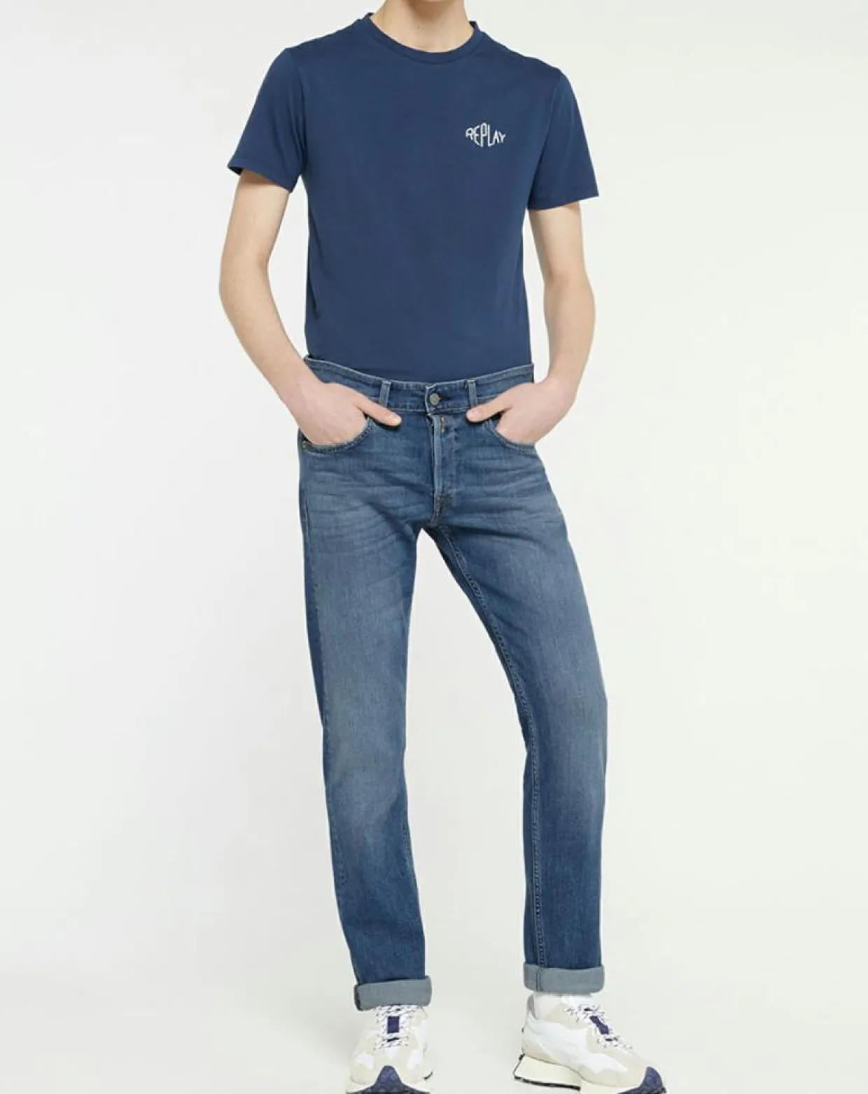 Homme Replay Jeans^Jean Denim Functional bleu moyen