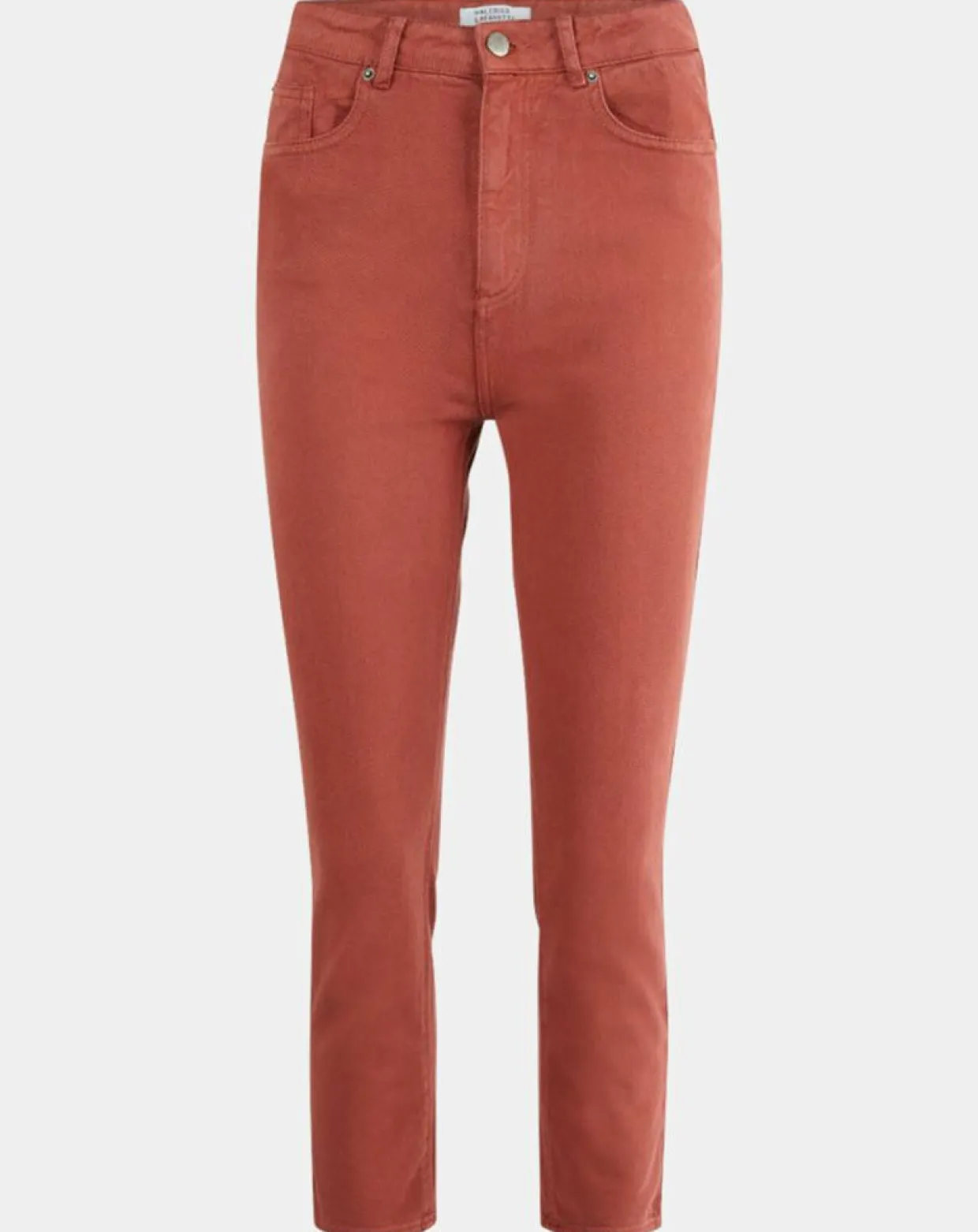 Jean délavé en Toile de coton 7/8 marron-Galeries Lafayette Clearance