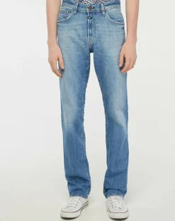 Jean Droit Datte délavé bleu-Kaporal 5 Hot