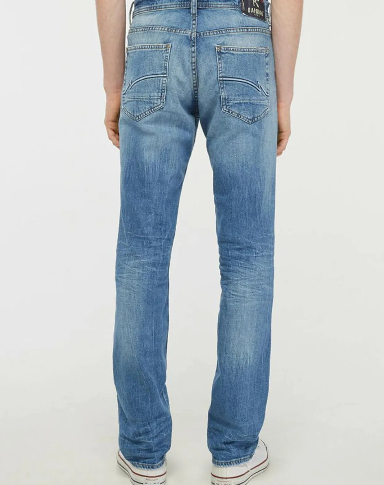 Jean Droit Datte délavé bleu-Kaporal 5 Hot