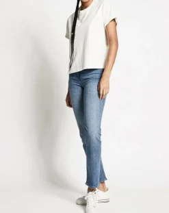 Femme Lee Jeans^Jean droit Elly Hr bleu délavé