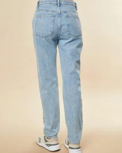 Jean droit en Toile de coton Remi bleu-Chloé Stora Hot