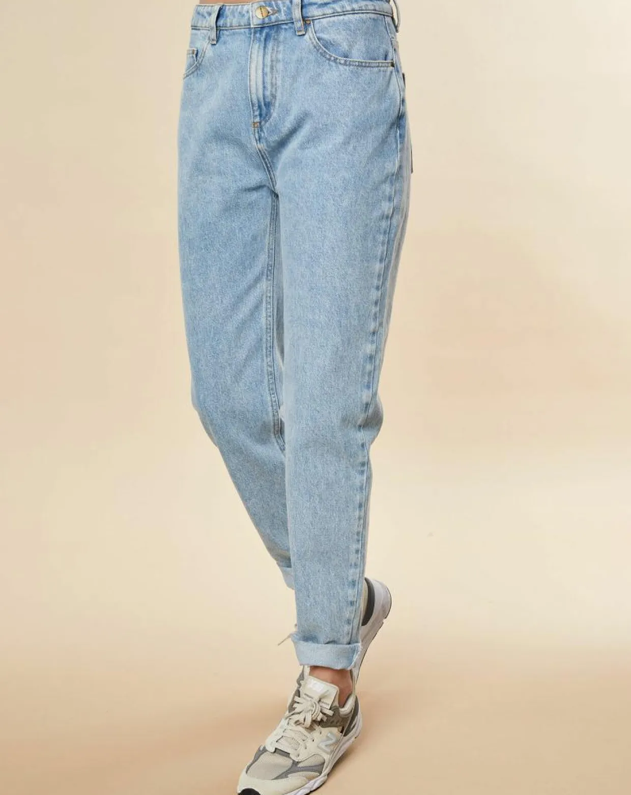 Jean droit en Toile de coton Remi bleu-Chloé Stora Hot