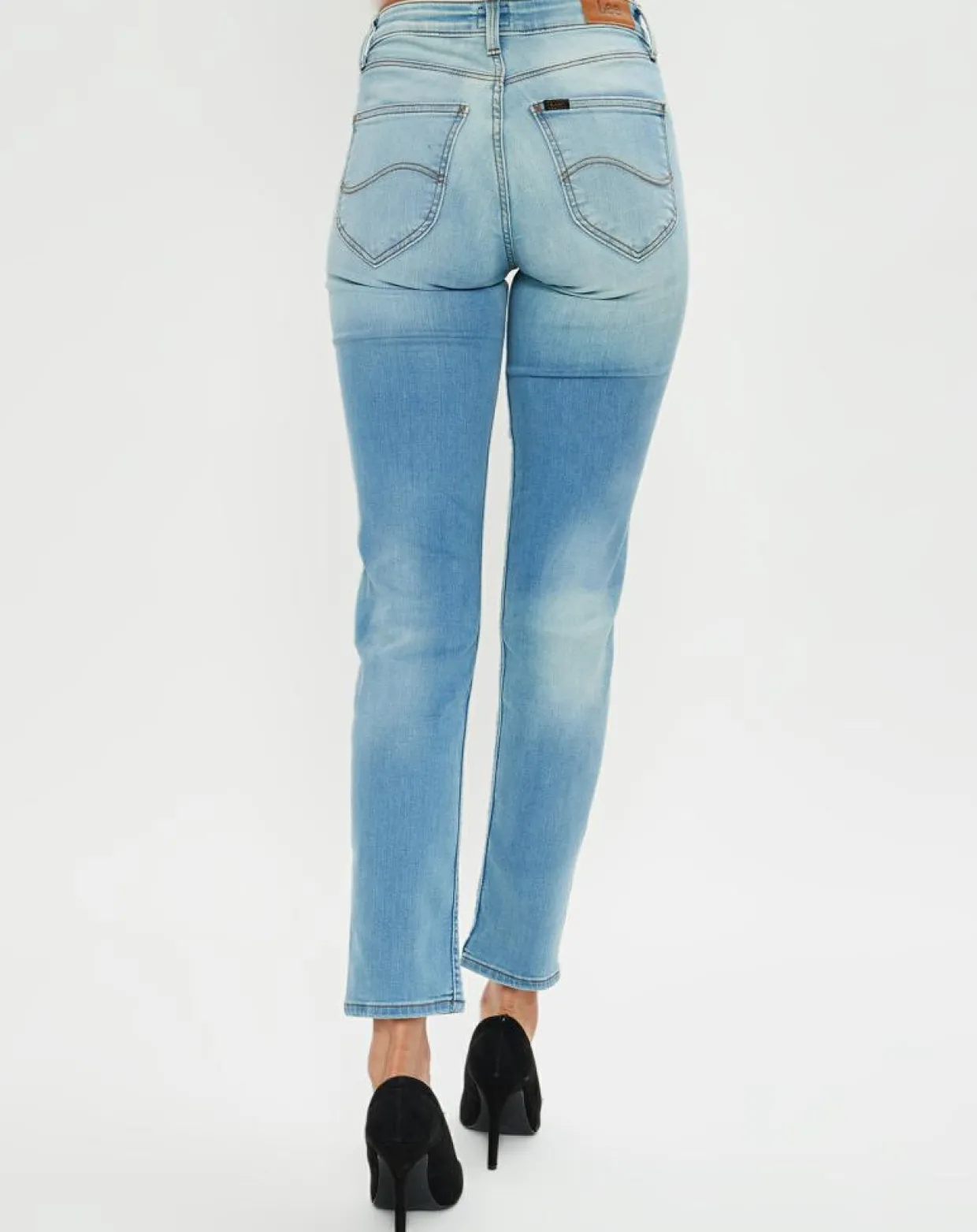 Femme Lee Jeans^Jean Droit Marion Th bleu clair
