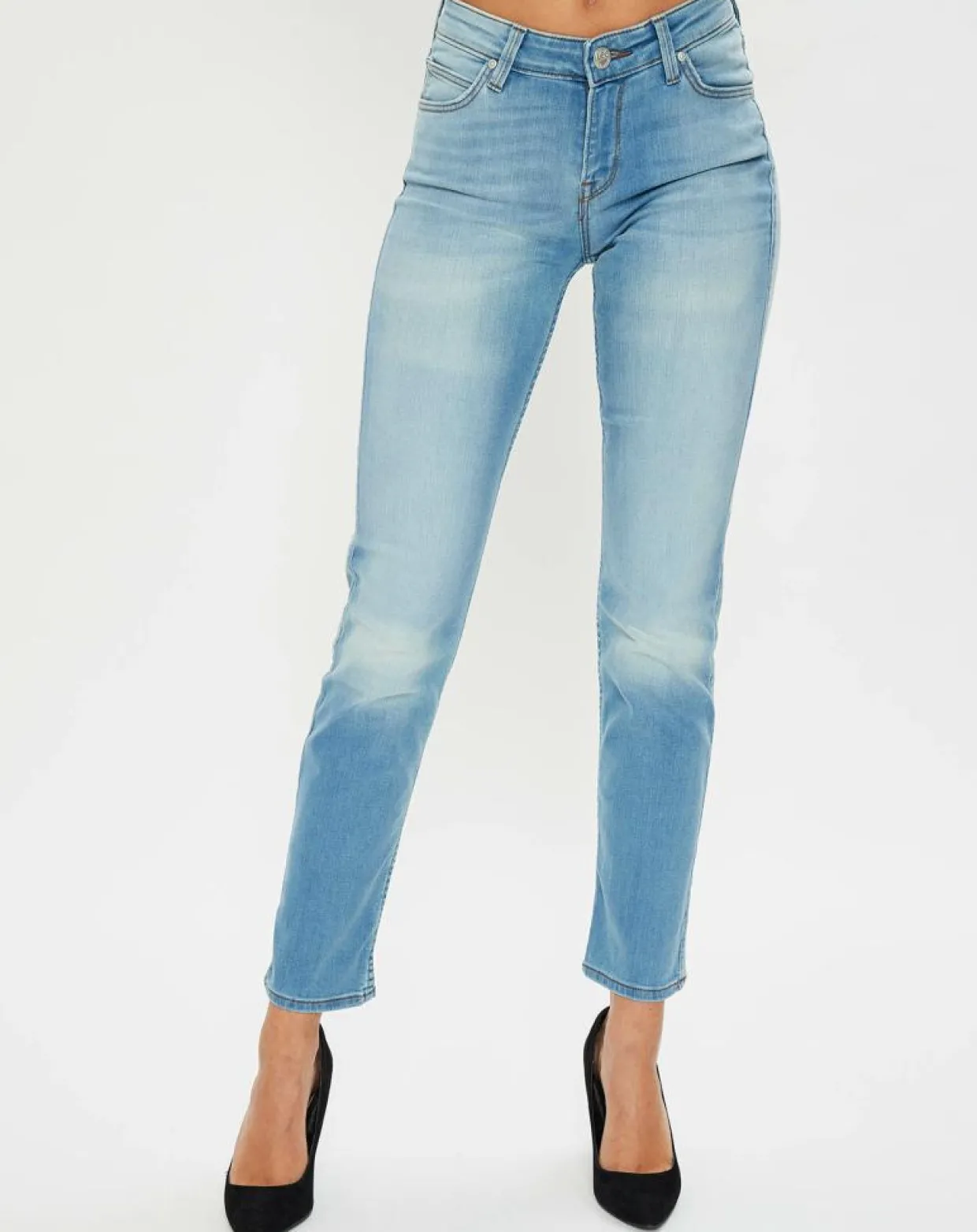 Femme Lee Jeans^Jean Droit Marion Th bleu clair