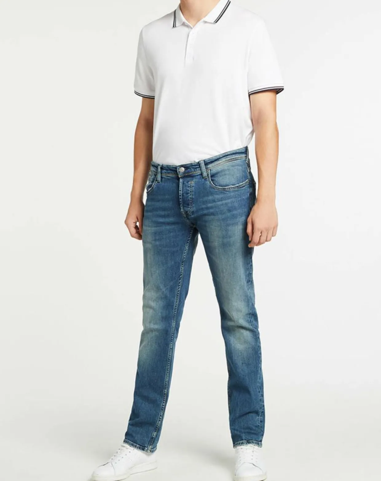 Homme Teddy Smith Jeans^Jean droit Worn Comfor bleu