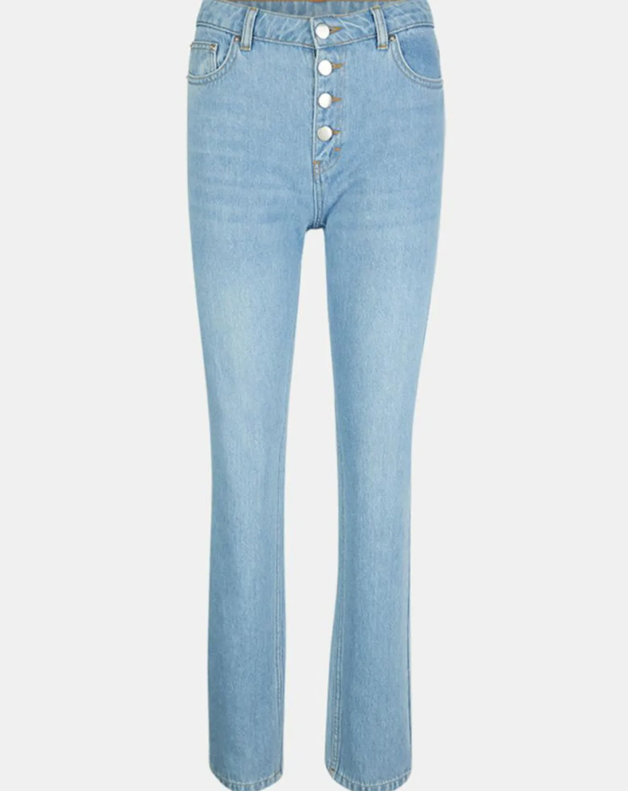 Jean en Coton Bio Capri boutons bleu clair-Galeries Lafayette