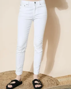 Jean en Coton Bio Lslim blanc-Galeries Lafayette
