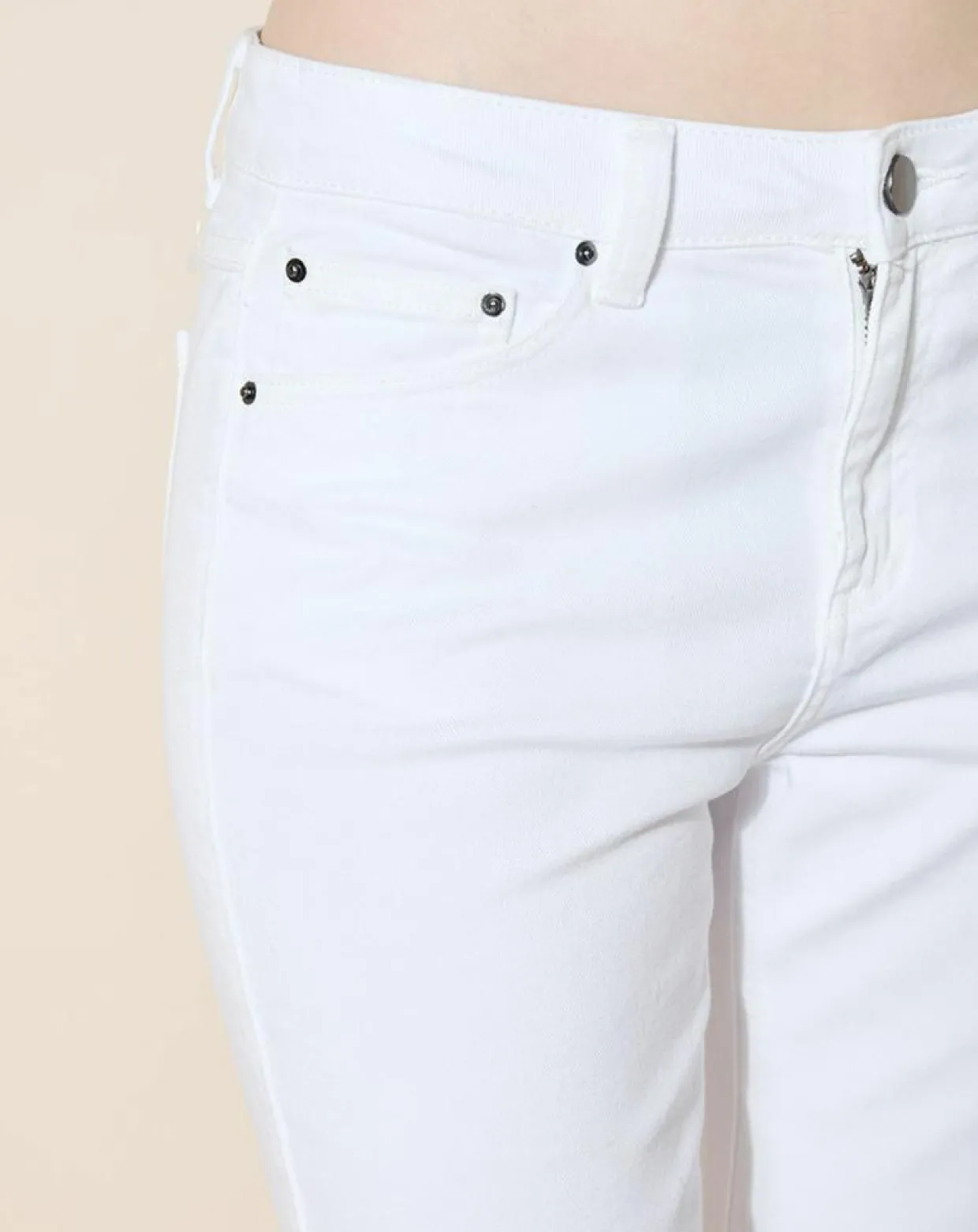 Jean en Coton Bio Lslim blanc-Galeries Lafayette