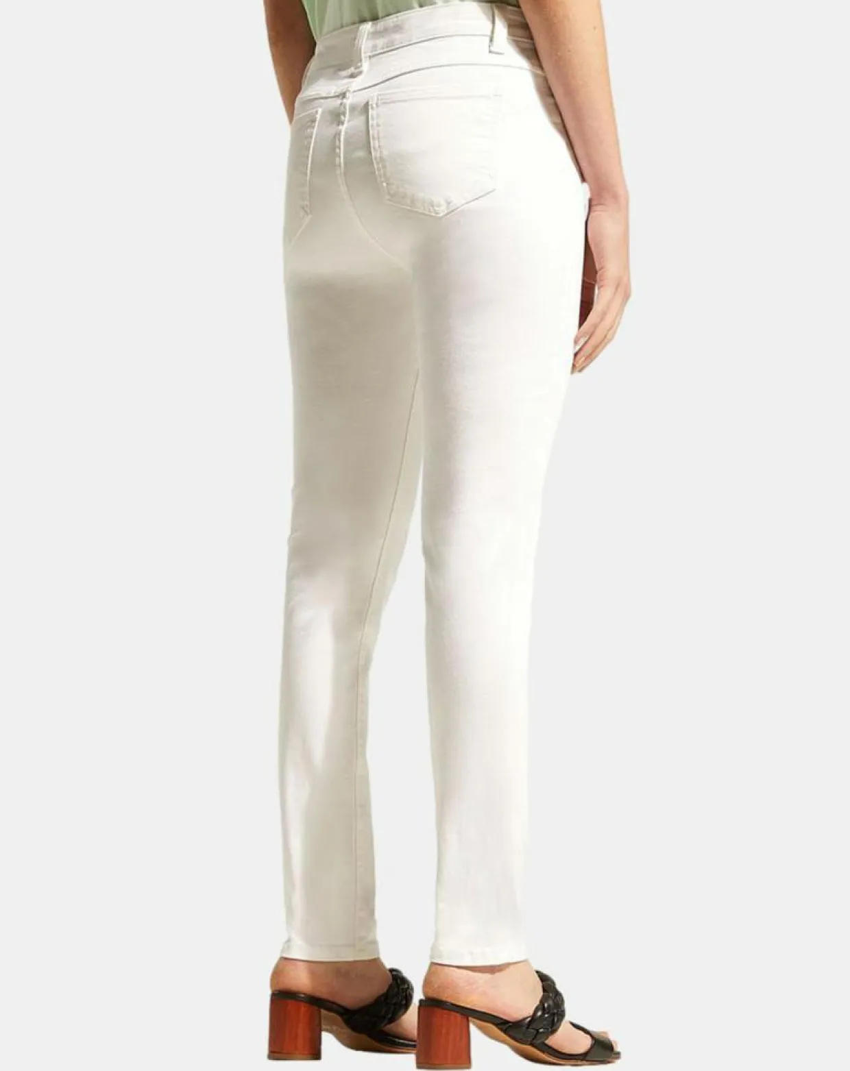 Jean en Coton Bio Lslim blanc-Galeries Lafayette