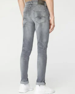 Jean en Coton Bio Aged Eco gris moyen-Replay Outlet