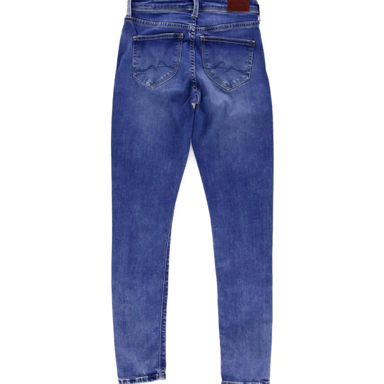 Enfant Pepe Jeans Fille^Jean en Toile de coton extensible Pixlette skinny fit taille haute bleu