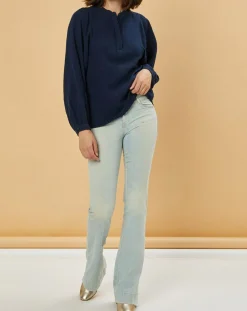Femme Acquaverde Jeans^Jean flare Adriana bleu
