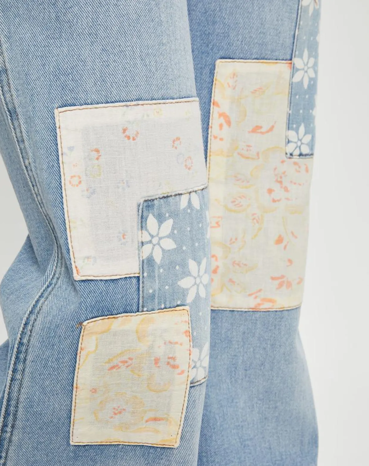Jean flare x Wrangler Patchwork bleu clair-Billabong