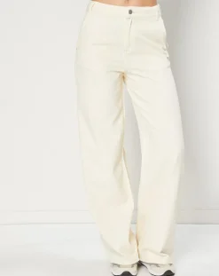 Femme Esprit Jeans^Jean large Wide en Coton mélangé collection EDC by écru