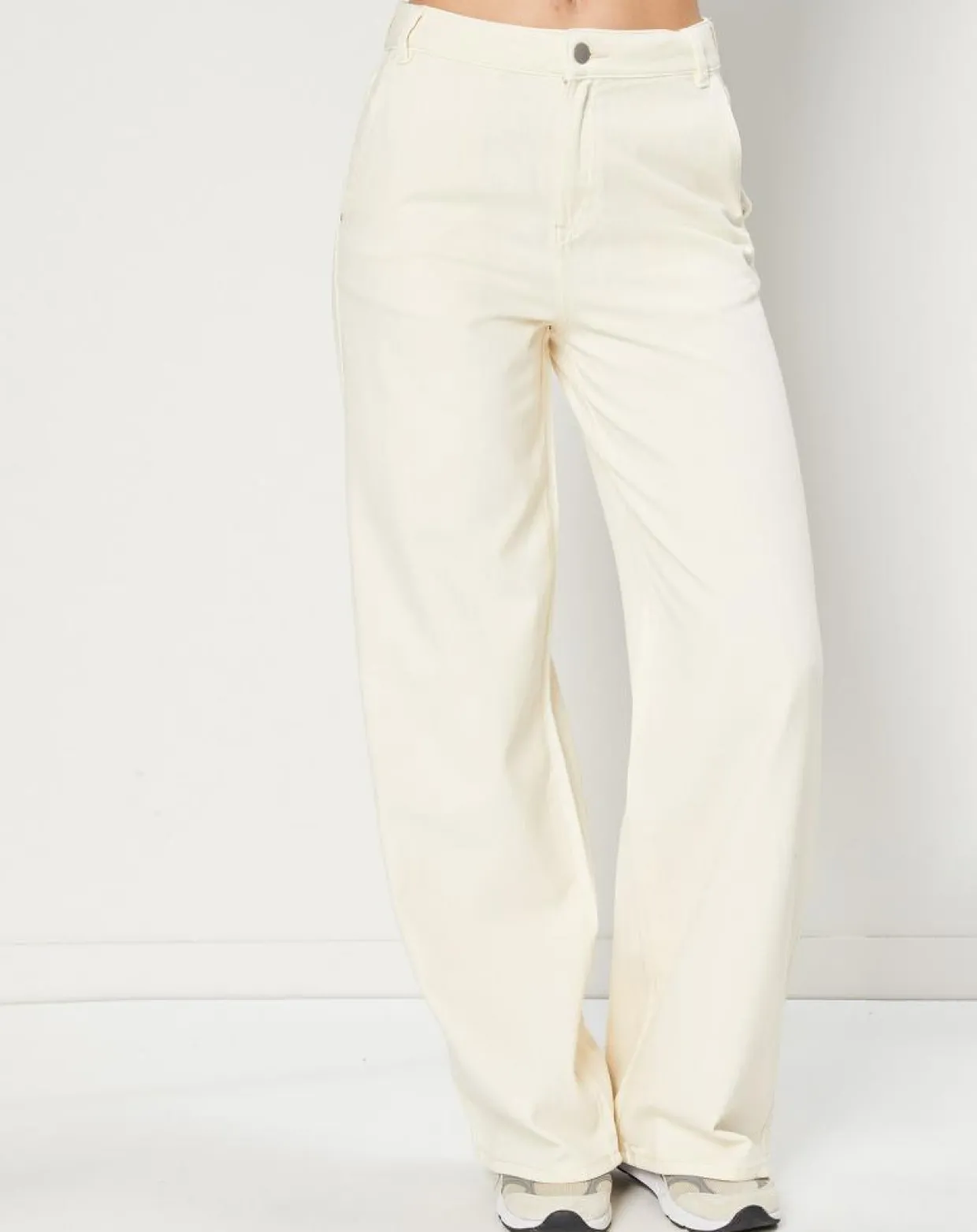 Femme Esprit Jeans^Jean large Wide en Coton mélangé collection EDC by écru