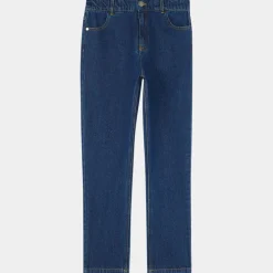 Jean mom Anna en Toile de coton bio bleu brut-Galeries Lafayette & Kids Discount