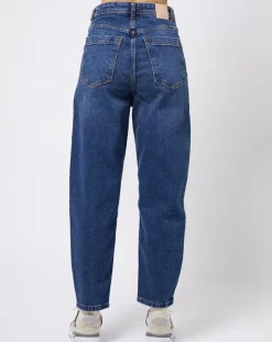 Jean mom en Coton épais bleu moyen-Esprit Outlet