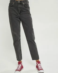 Jean mom en Toile de Coton délavé noir-Urban Outfitters Sale
