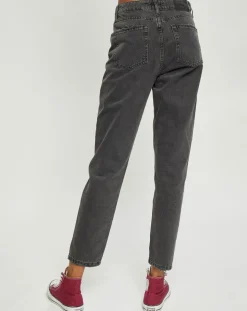 Jean mom en Toile de Coton délavé noir-Urban Outfitters Sale