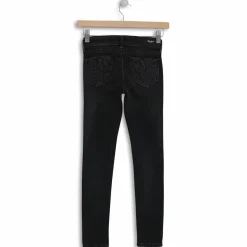 Enfant Pepe Jeans Fille^Jean Pixlette Poche Léopard gris anthracite
