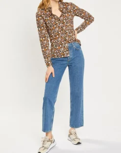 Femme Scotch & Soda Jeans^Jean Regular Fit taille haute Sky bleu brut