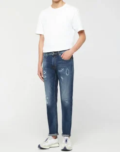 Jean Broken Edge bleu moyen-Replay Outlet
