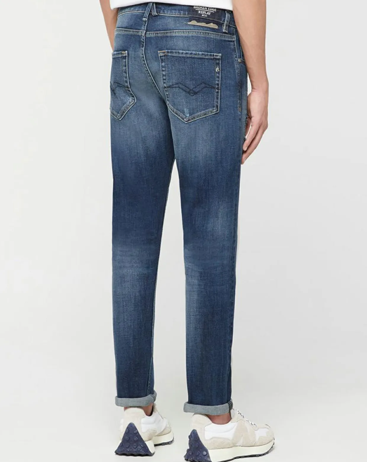 Jean Broken Edge bleu moyen-Replay Outlet