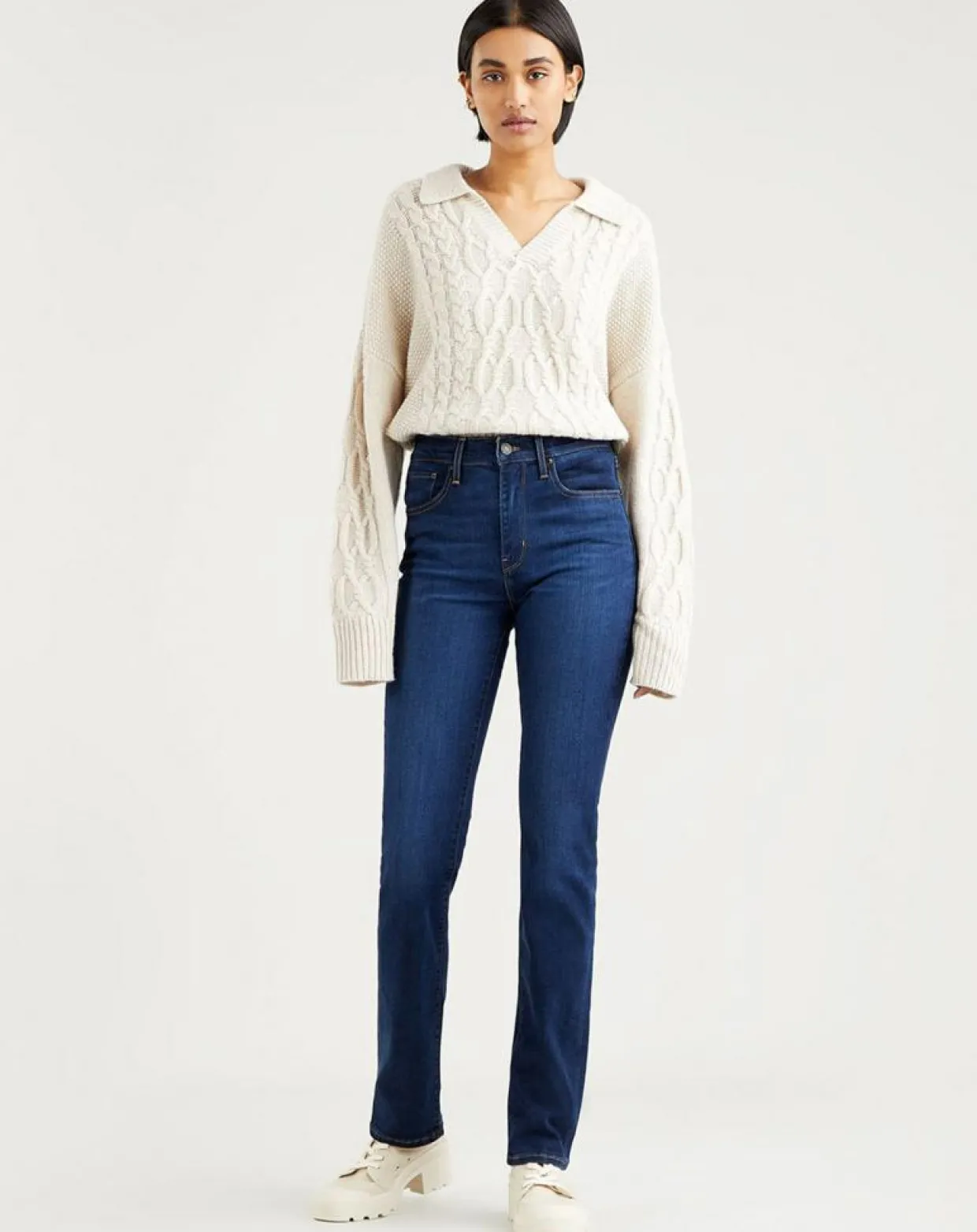 Femme Levi's® Jeans^Jean righ rise straight 724 bleu
