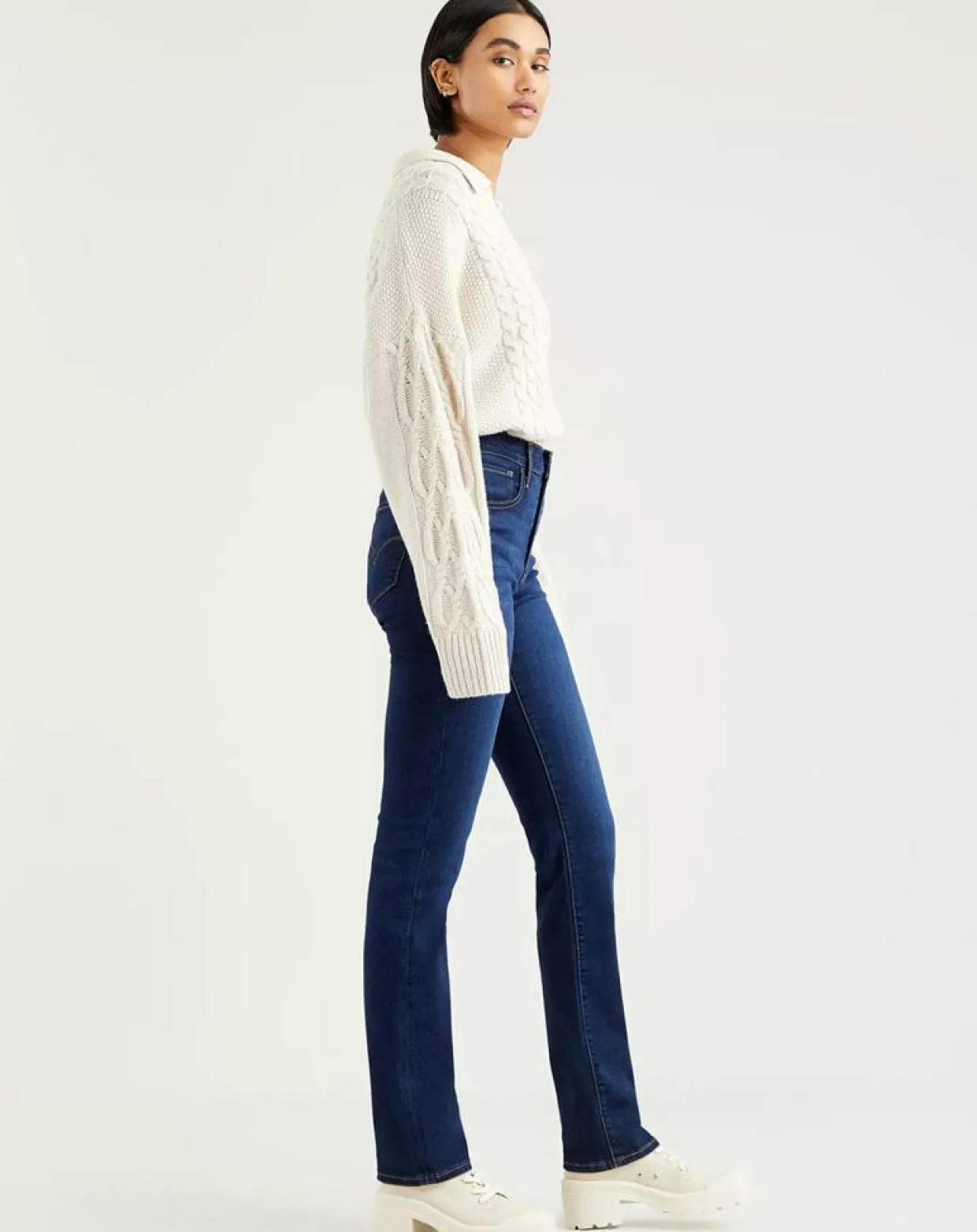 Femme Levi's® Jeans^Jean righ rise straight 724 bleu