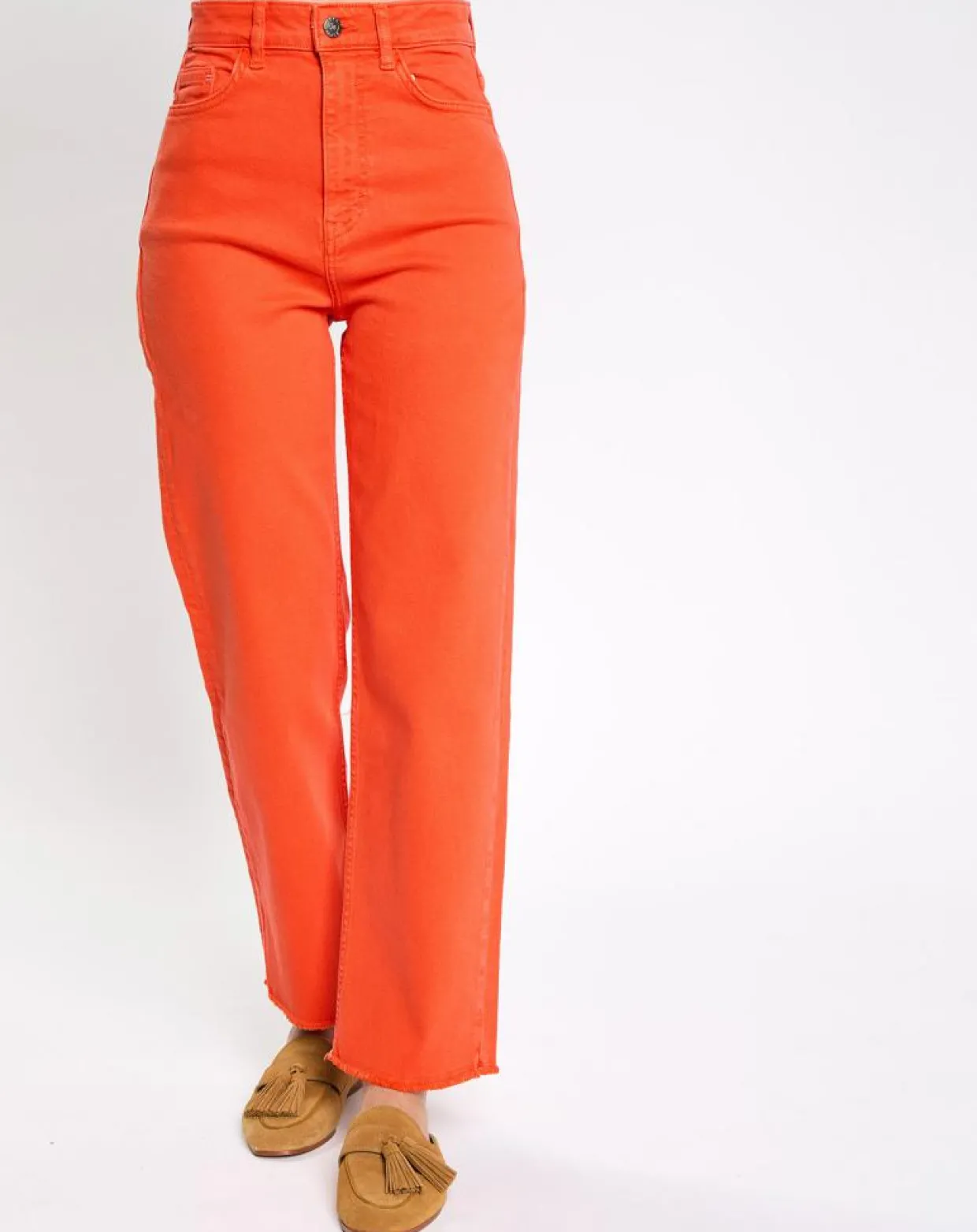 Jean 80's bord franc orange vif-Esprit