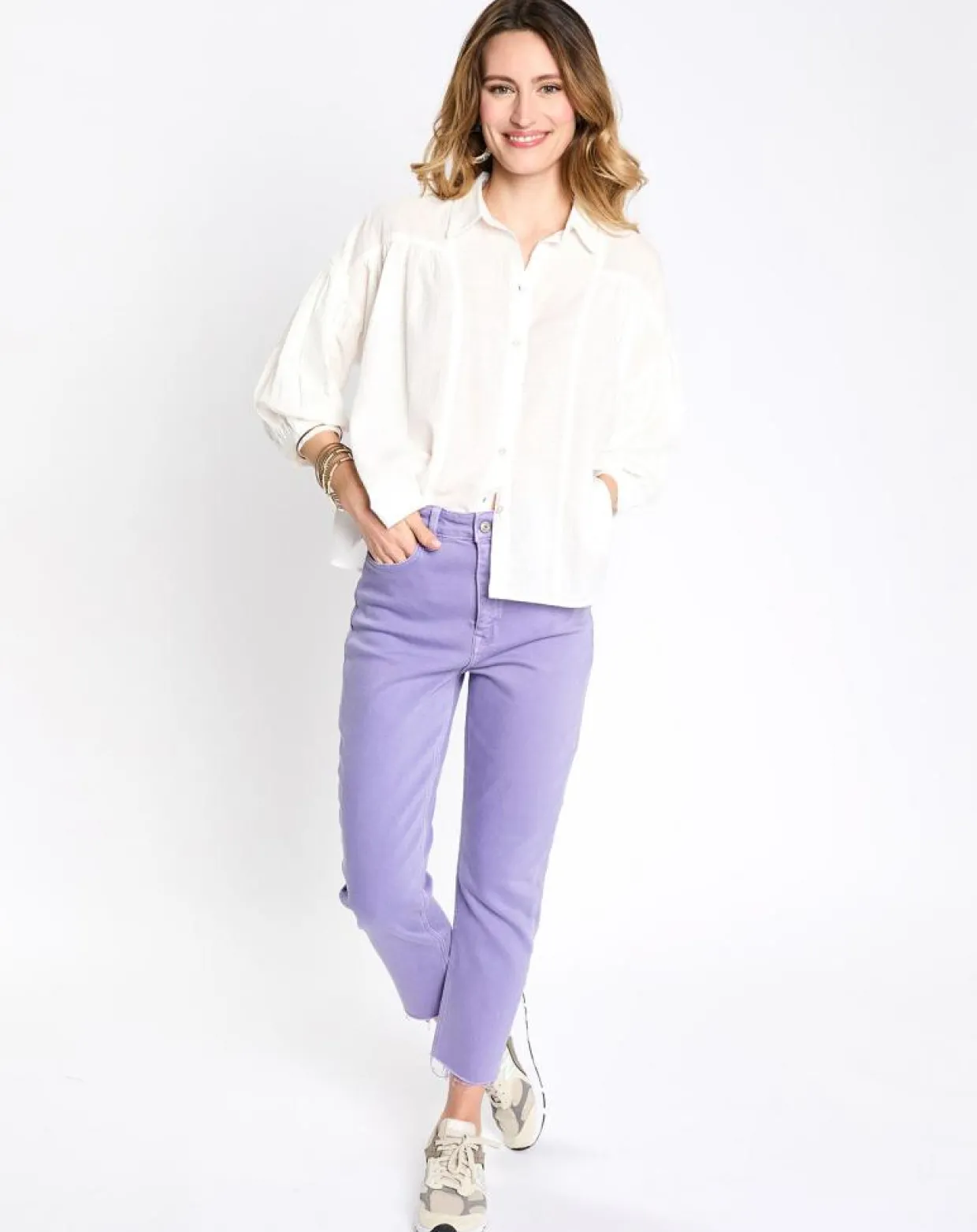 Jean 90's bord franc violet-Esprit Hot