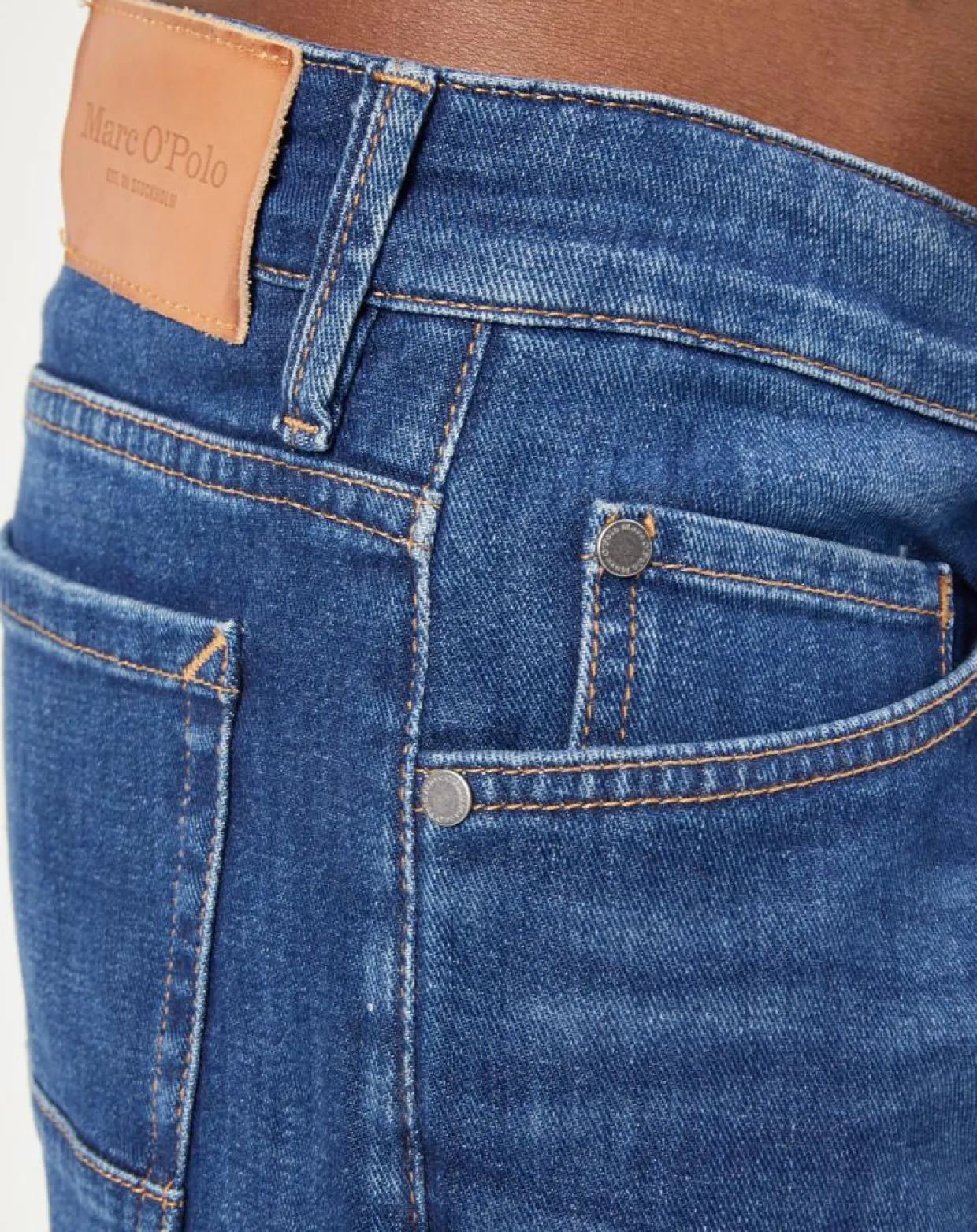 Jean Sjobo Safted Fit bleu jean moyen-Marc O'Polo Clearance