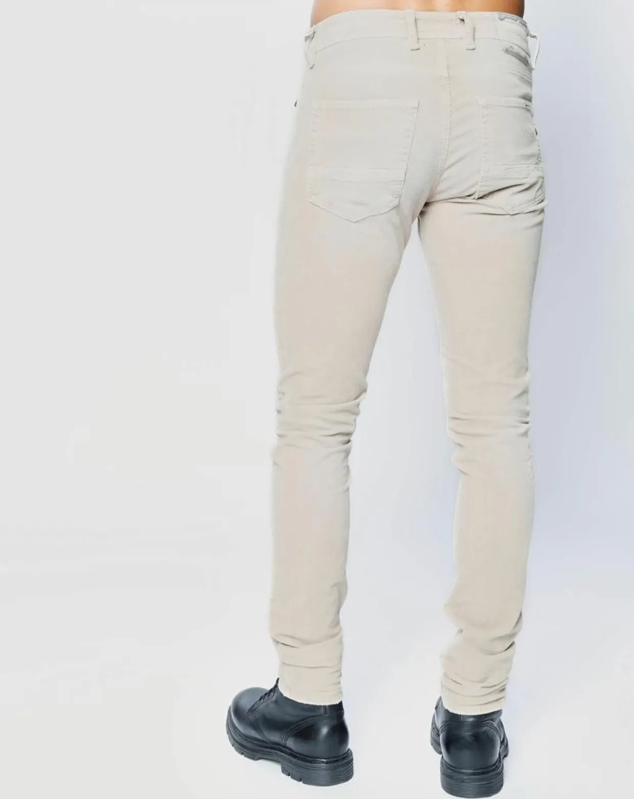 Homme Replay Jeans^Jean Skinny en Velours côtelé Broken Eged beige