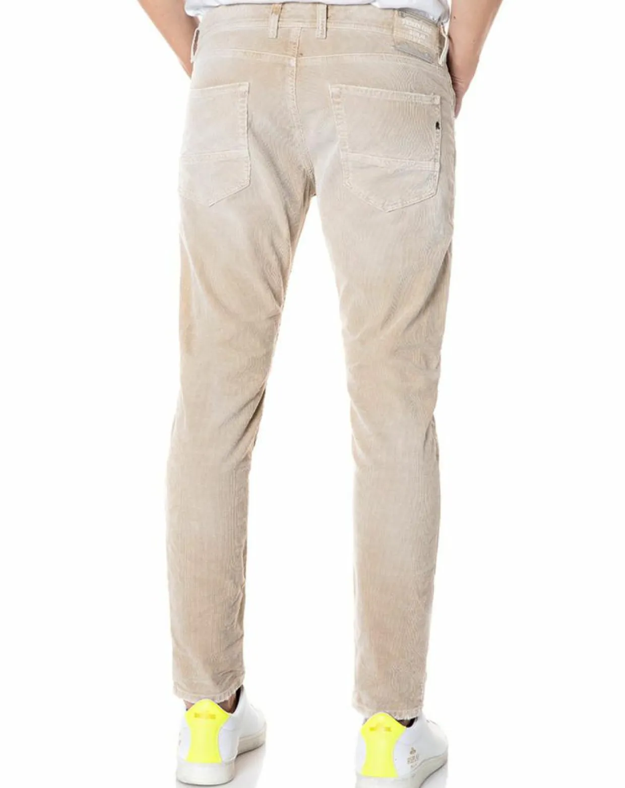Homme Replay Jeans^Jean Skinny en Velours côtelé Broken Eged beige