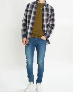 Homme Scotch & Soda Jeans^Jean Skinny Fit en Coton Bio mélangé bleu