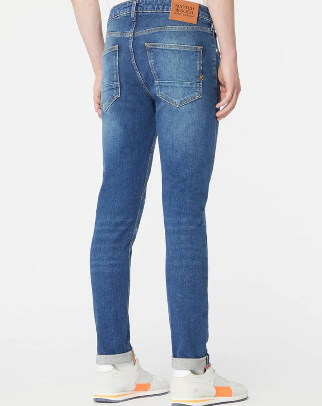 Homme Scotch & Soda Jeans^Jean Skinny Fit en Coton Bio mélangé bleu