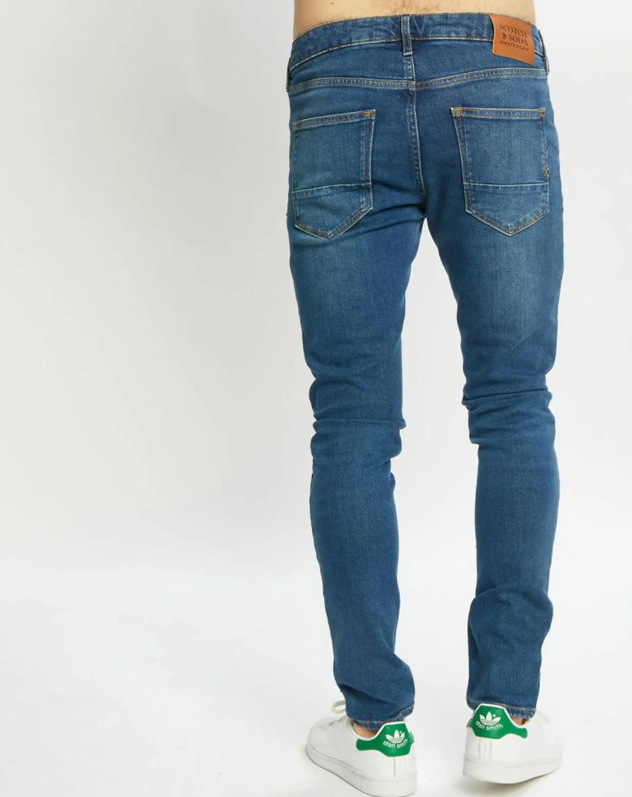 Homme Scotch & Soda Jeans^Jean Skinny Fit en Coton Bio mélangé bleu