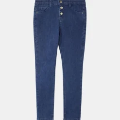 Jean Skinny Sarah en Toile de coton bio bleu-Galeries Lafayette & Kids Online