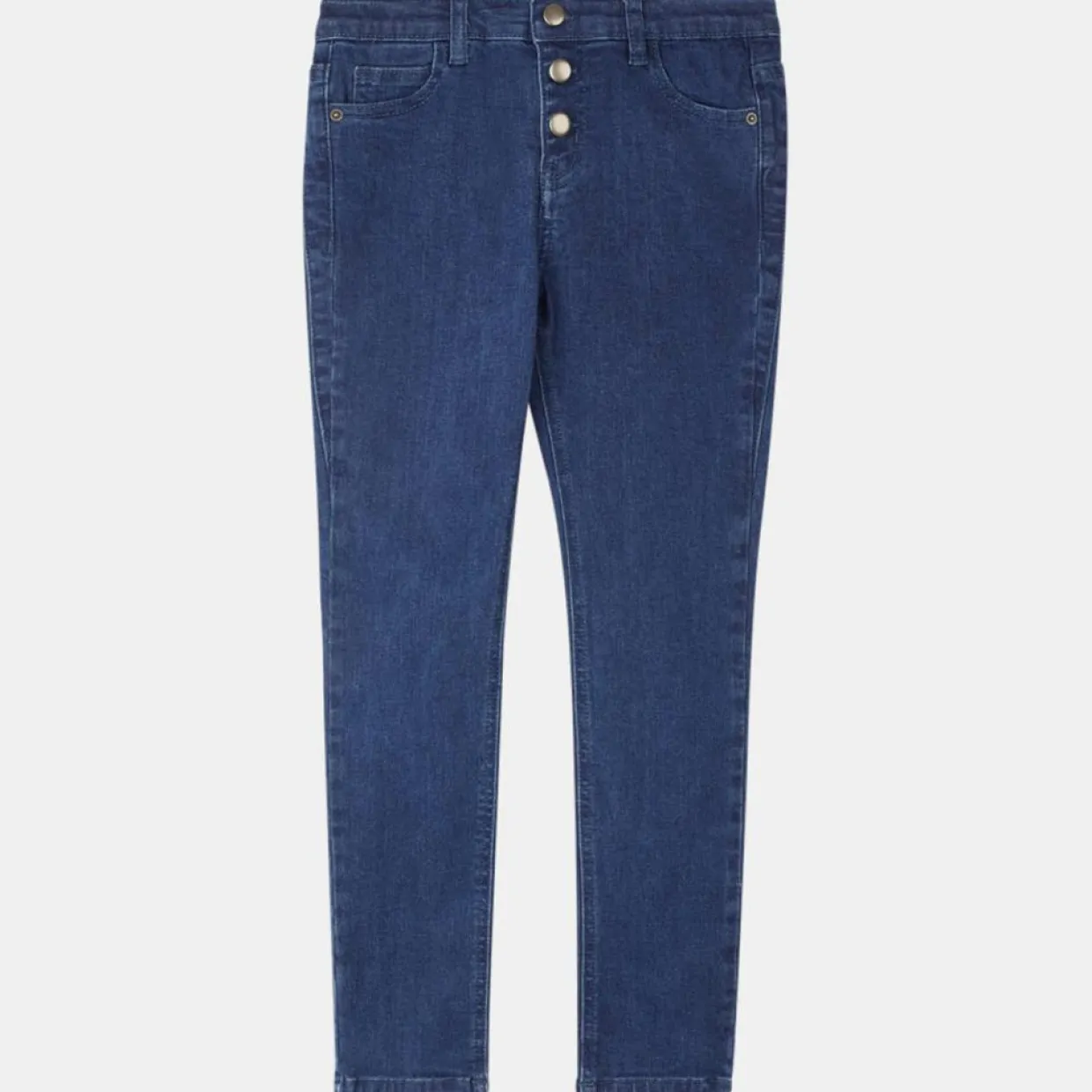 Jean Skinny Sarah en Toile de coton bio bleu-Galeries Lafayette & Kids Online