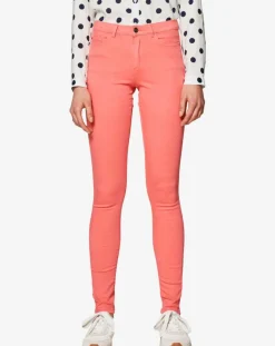 Femme Esprit Jeans^Jean skinny uni rose poudre