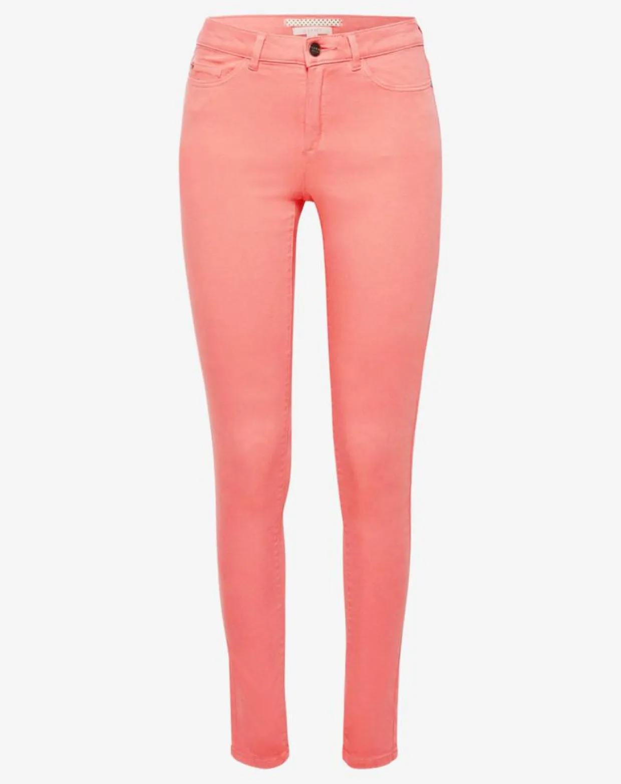 Femme Esprit Jeans^Jean skinny uni rose poudre