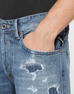 Homme Replay Jeans^Jean Slim 100% Coton Bio Broken Eged Willbi bleu moyen